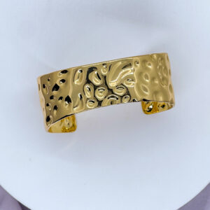 Bahr Crumpled Soft Bold Bracelet Gold