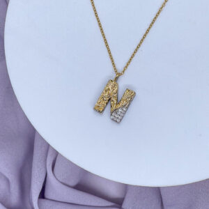 Bahr Crumpled N Letter Necklace