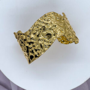 Bahr Crumpled Bold Bracelet Gold